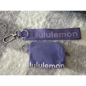 Lululemon Never Lost Keychain & Clippable Card Pouch Purple